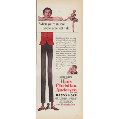 1952 Hans Christian Andersen Ad "When you're in love"