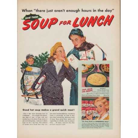 1952 Campbell's Soup Ad "Soup for Lunch"