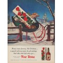 1952 Four Roses Whiskey Ad "any man's doorway"