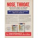 1952 Chesterfield Cigarettes Ad "Nose, Throat"