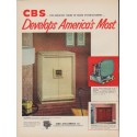 1952 CBS Columbia Ad "Most Advanced TV Set"