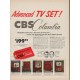 1952 CBS Columbia Ad "Most Advanced TV Set"