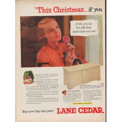 1952 Lane Cedar Chests Ad "This Christmas"