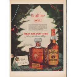 1952 Old Grand-Dad Ad "It's gift time again!"