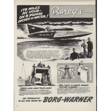 1952 Borg-Warner Ad "178 Miles an Hour"