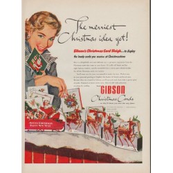 1952 Gibson Art Company Ad "merriest Christmas idea"