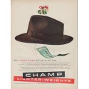 1952 Champ Hats Ad "lighter-weight"