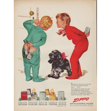 1952 Zippo Ad "Eavesdrop"