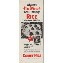 1952 Comet Rice Ad "fluffiest"