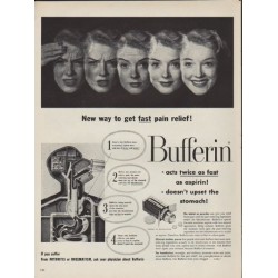 1952 Bufferin Ad "New way"