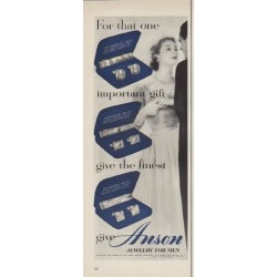 1952 Anson Jewelry Ad "For that one"