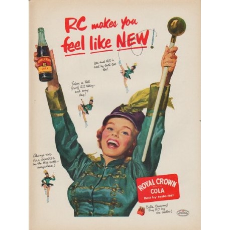 1952 Royal Crown Cola Ad "feel ... NEW"