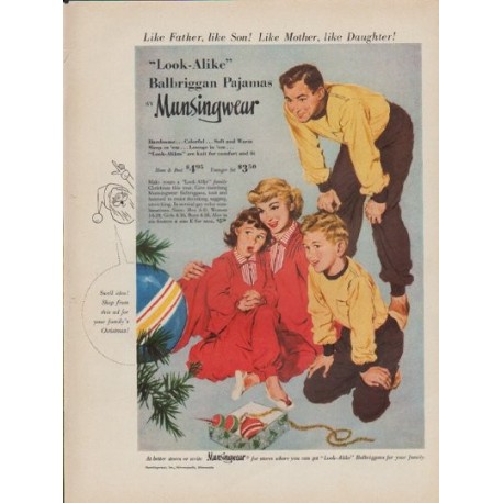1952 Munsingwear Ad "Like Father, like Son"