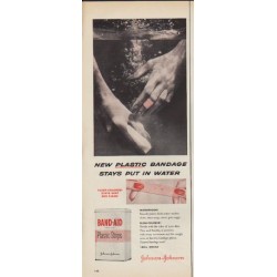 1952 Johnson & Johnson Ad "New Plastic"