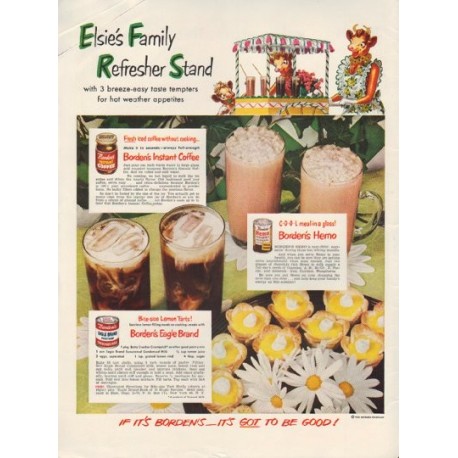 1950 Borden's Ad "Elsie's Family"