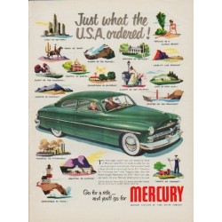 1950 Ford Mercury Ad "Just what the U.S.A. ordered!"
