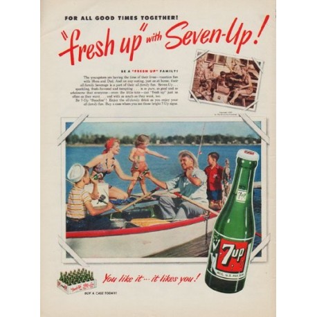 1950 7-Up Ad "For All Good Times"