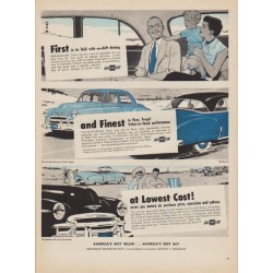 1950 Chevrolet Ad "First in its field"
