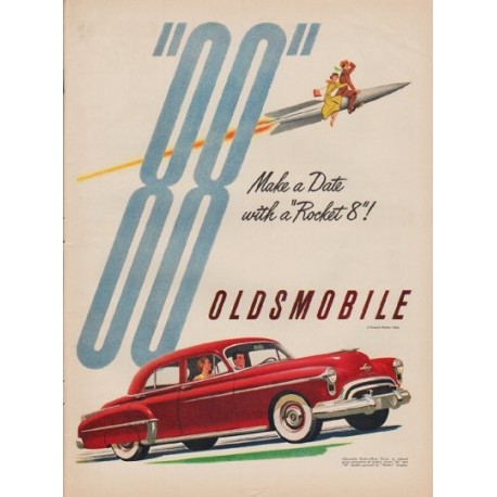 1950 Oldsmobile Ad "Make a Date"