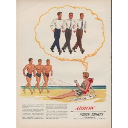 1950 Arrow Shirt Ad "A girl on vacation"