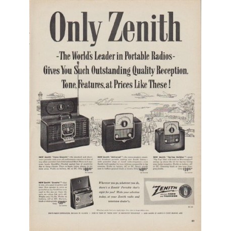 1950 Zenith Ad "Only Zenith"