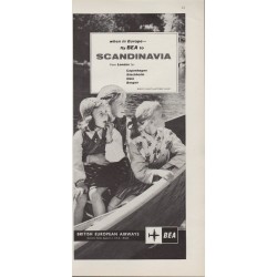 1959 British European Airways Ad "To Scandinavia"
