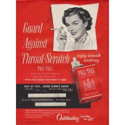 1950 Pall Mall Ad "Throat-Scratch"