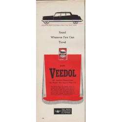 1950 Veedol Ad "Fine Cars"