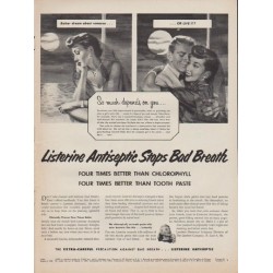 1952 Listerine Ad "So much depends"