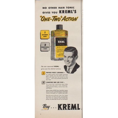 1952 Kreml Ad "No other hair tonic"