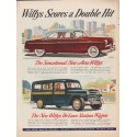 1952 Willys Ad "Double Hit"