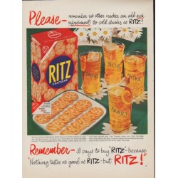 1952 Ritz Crackers Ad "Please"