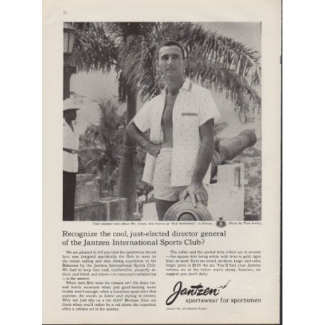 1959 Jantzen Sportswear Ad "Mr. Cousy"