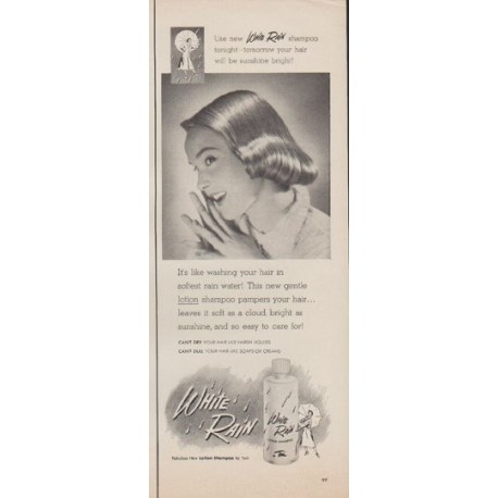 1952 White Rain Ad "softest rain water"