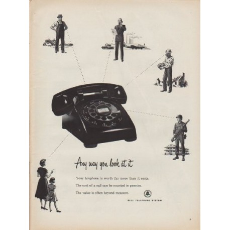 1952 Bell Telephone System Ad "Any way you look at it"