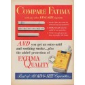 1952 Fatima Cigarettes Ad "Compare Fatima"