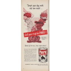 1952 Pard Dog Food Ad "Tempt your dog"