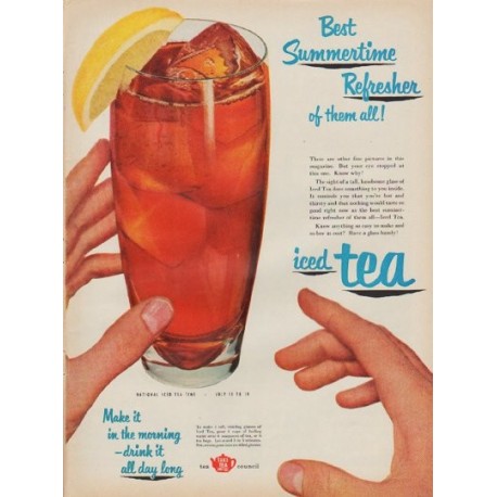 1952 Tea Council Ad "Best Summertime Refresher"