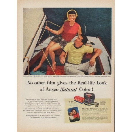 1952 Ansco Color Film Ad "No other film"
