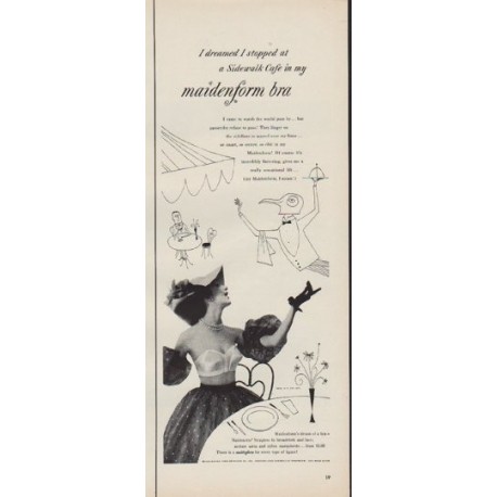 1952 Maidenform Bra Ad "I dreamed"