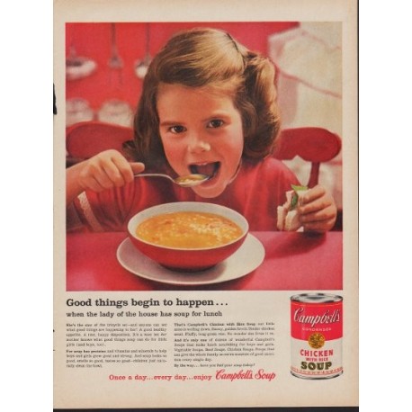 1960 Campbell's Soup Ad "Good Things Begin To Happen"