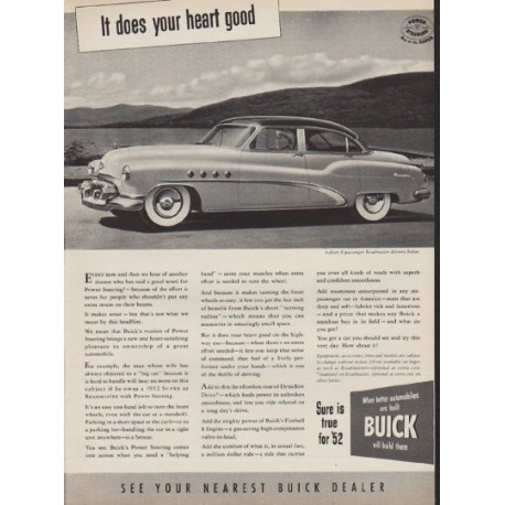 1952 Buick Ad "It does your heart good"