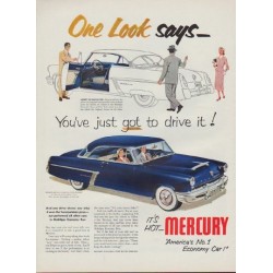 1952 Mercury Ad "One Look"