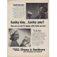 1952 Chase & Sanborn Ad "Lucky day"