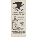 1952 Fleischmann's Gin Ad "America's First Gin"