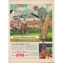 1952 PM Whiskey Ad "Pleasant Moments In Sports"