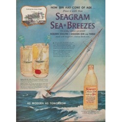 1952 Seagram's Ad "Now Gin Has Come Of Age"