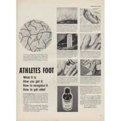 1952 Absorbine Jr. Ad "Athlete's Foot"
