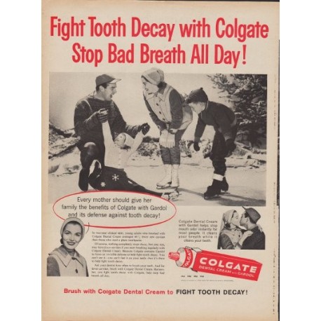 1960 Colgate Dental Cream Ad "Fight Tooth Decay"