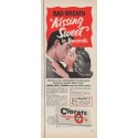 1952 Clorets Chlorophyll Gum Ad "Kissing Sweet"